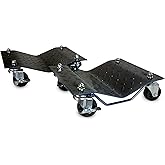 WEN 73017T 3000-Pound Capacity Vehicle Dollies with Brakes, Two Pack, Black