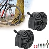 RUTU 700&times;38/45c Inner Tube, 700x40C Bike Tube with 35mm Schrader Valve and Installation Accessories - Premium Heavy Duty Butyl Inner Tube - 2 Pack