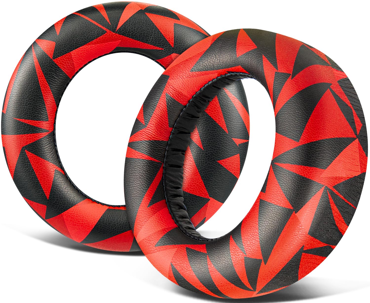 SOULWIT Earpads Replacement for Sony Playstation 5 PS5 Pulse 3D Wireless Headset, Ear Pads Cushions with Upgraded Soft Protein Leather, High-Density Foam - Red Storm