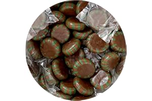 THE HAMPTON CANDY COMPANY Chocolate Starlight Mints Candy, 1 Pound Bulk Candy (Approx. 75 pcs.), Individually Wrapped Choco Starlights