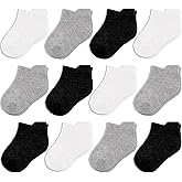 CozyWay Baby & Toddler Socks Ankle Comfy Cotton Socks For Girls and Boys No Show Infant - 12 Pack