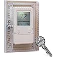 BISupply A/C Thermostat Lock Box with Key L 1pk - Plastic Locking Wall Thermostat Cover - Lockable Heat and Air Condition Control Panel Cover
