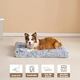 EHEYCIGA Large Grey Dog Bed 90x60x9cm Washable Calming Non-Slip Mattress view 9
