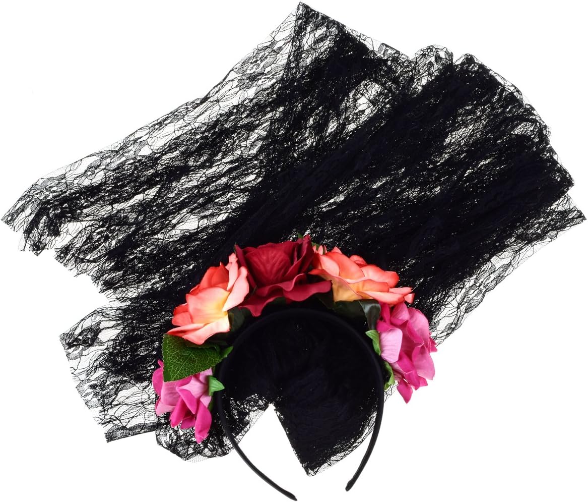 Merroyal Women's Hawaiian Stretch Flower Headband for Garland Party
