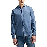 Buffalo David Bitton Mens Long Sleeve Twill Button Down Light Weight Shirt