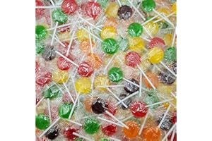 SWEETSOME Lollipops Assorted Fruit Flavor Suckers– 5 Fruity Flavors – Hard Candy – Individually Wrapped - Bulk Candy Pack (2 Pound)