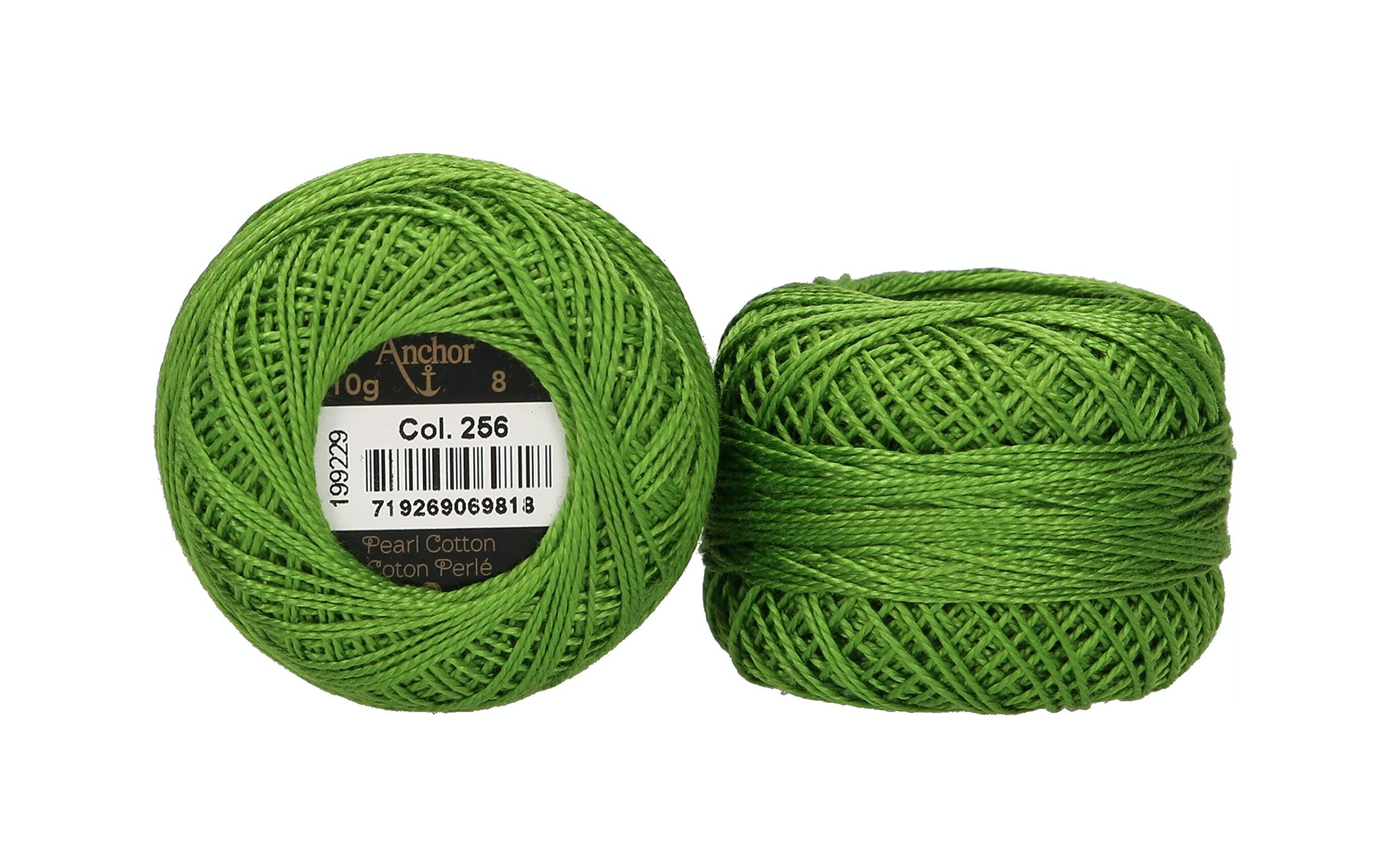 ANCHOR Pearl Yarn, Thickness: 8, Packaging: 10G, Running Length: 82M giftgrün Embroidery Threads