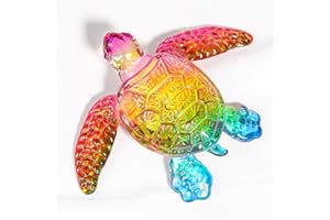 Movdyka Crystal Sea Turtle Decor Gifts for Women, Sea Turtles Statue Blown Art Glass Animals Sculpture Collection Figurine Home Decor, Paperweight Birthday Present for Best Frien