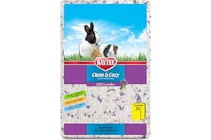 Kaytee Clean & Cozy Lavender Paper Bedding For Pet Guinea Pigs, Rabbits, Hamsters, Gerbils, and Chinchillas, 49.2 Liters
