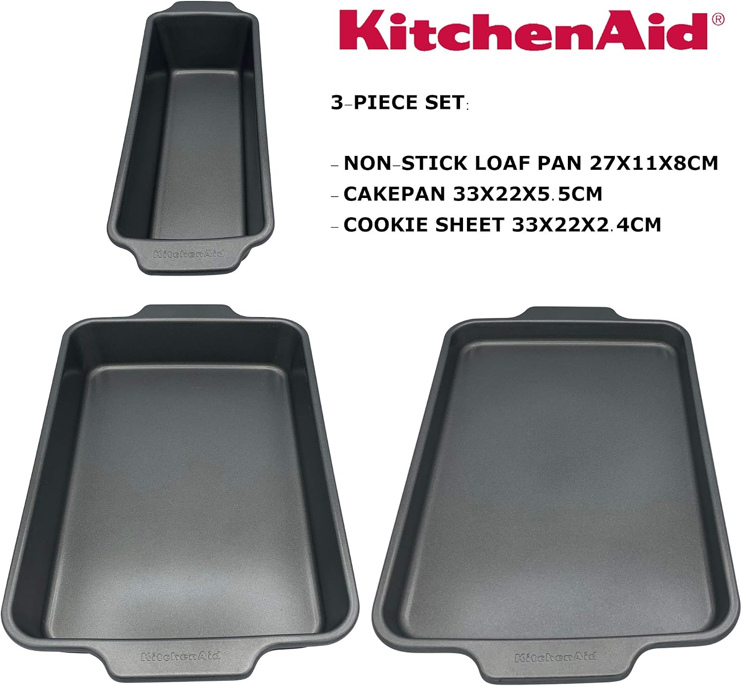 Sets De Moules A Patisserie Cuisine Maison Kitchenaid 3 Moule A Gateau Rectangulaire Moulle Patisserie Carre Cake Grand Four Brownie Gateau Gateaux Plaque Inox Board De Patisserie Pour Tiramisu Plateau Pan