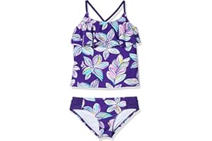 Kanu Surf Girls Charlotte Flounce Tankini Beach Sport 2-Piece Swimsuit