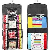 Joyful Moose Gift Bag Organizer Wrapping Paper Storage Container Christmas Gift Wrap Holder (Black)