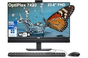Dell OptiPlex 7420 7000 24 Business All-in-One Desktop Computer, 32GB DDR5 RAM, 1TB PCIe SSD, 14th Gen Intel 14-Core i5-14500T (Beat i7-13700T), 23.8" FHD, WiFi 6, USB-C, DisplayPort, Windows 11 Pro
