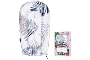 MEXXI Infant Lounger Baby Nest Replacement Cover | Hypoallergenic | Premium | [Fits Dockatot Deluxe+] (Cover Only) (Palm Leaves)