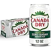 Canada Dry Zero Sugar Ginger Ale Soda, 12 Oz Cans, 12 Count