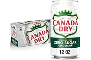 Canada Dry Zero Sugar Ginger Ale Soda, 12 fl oz cans, 12 pack