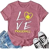 LBP Women Pickleball Shirt Love Pickball T-Shirt Pickleball Lover Player Tee Tops