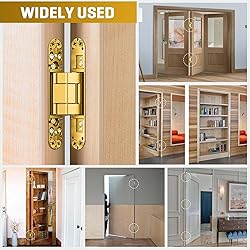 Loodmeo 6inch Hidden Door Hinges Invisible Hinges