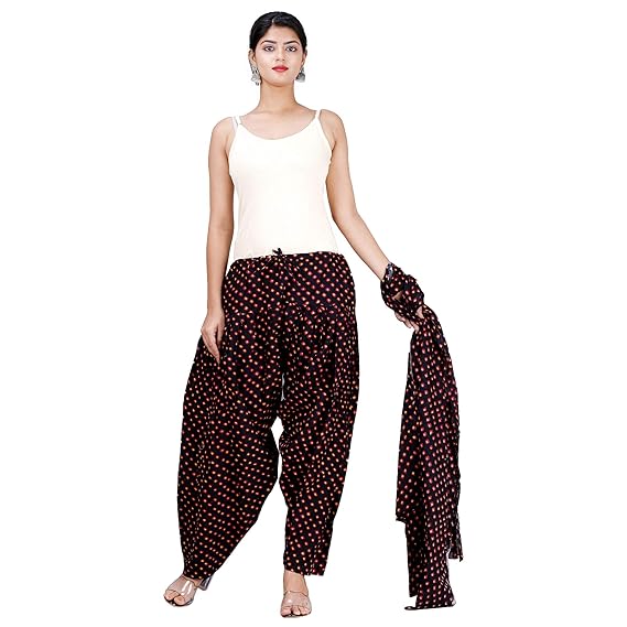 Women's Cotton Patiala and Dupatta (Multi-Colored, Combo Of 2)