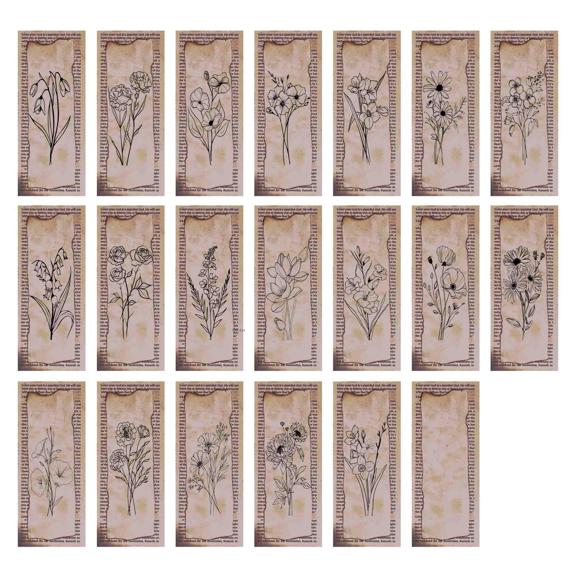 Photo 1 of Thinkor 20 PCS Bookmark, Laminated Birth Flower Bookmark, Single Sided, Birthday Gift for Friends, Family Member, Bridesmaids & Book Club (Birth Flower 20 PCS)