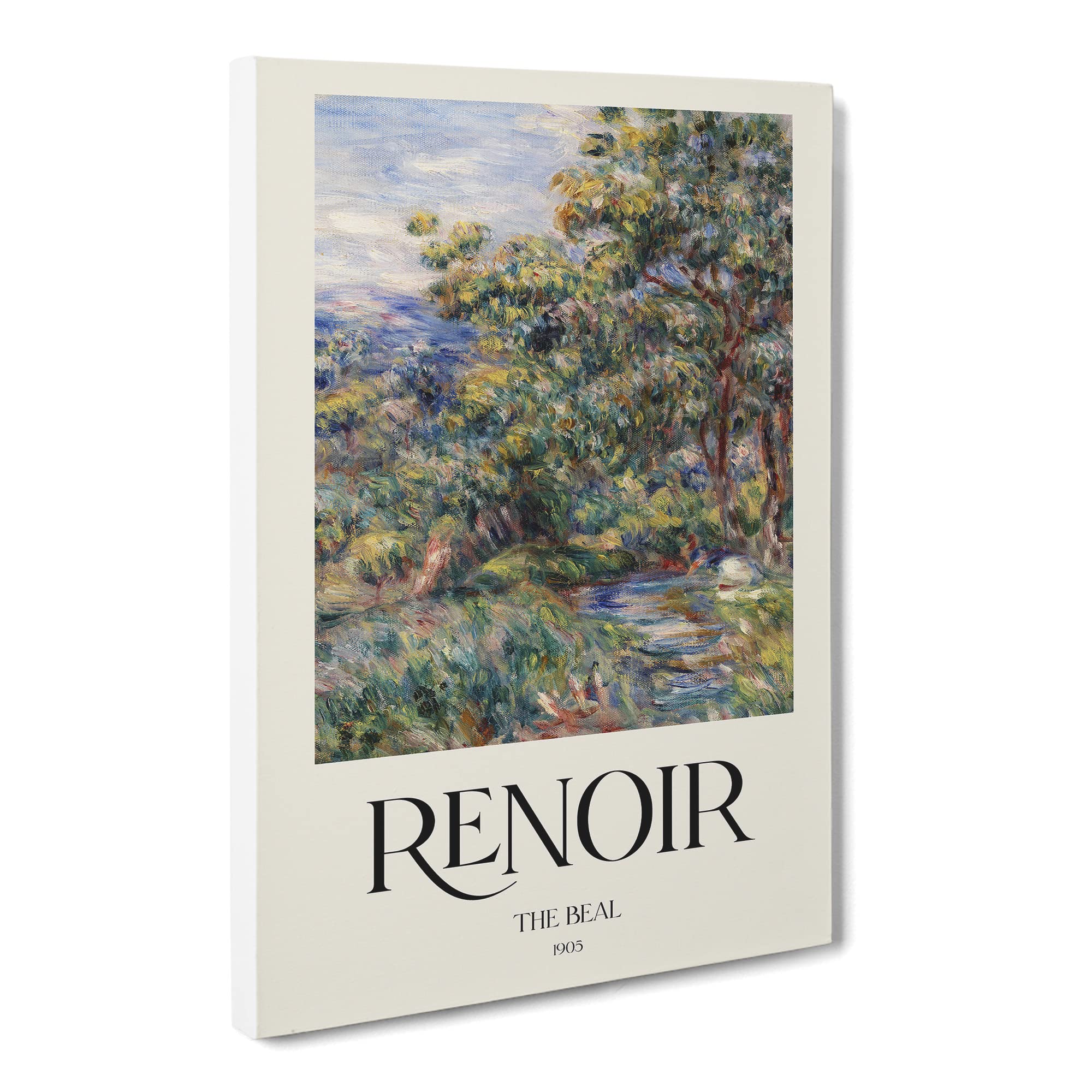 Le Beal By Pierre Auguste Renoir Canvas Print | Gallery Wrapped 30mm Frame Wall Art | 20x14 inches | Ready to Hang | Impressionist Picture | Living Room Bedroom Lounge Office