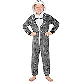 Disney Stitch One‑Piece Pajamas for Girls and Teens, Kids Cozy Hooded Fleece Jumpsuit, Lounge Suit, Gifts for Girls