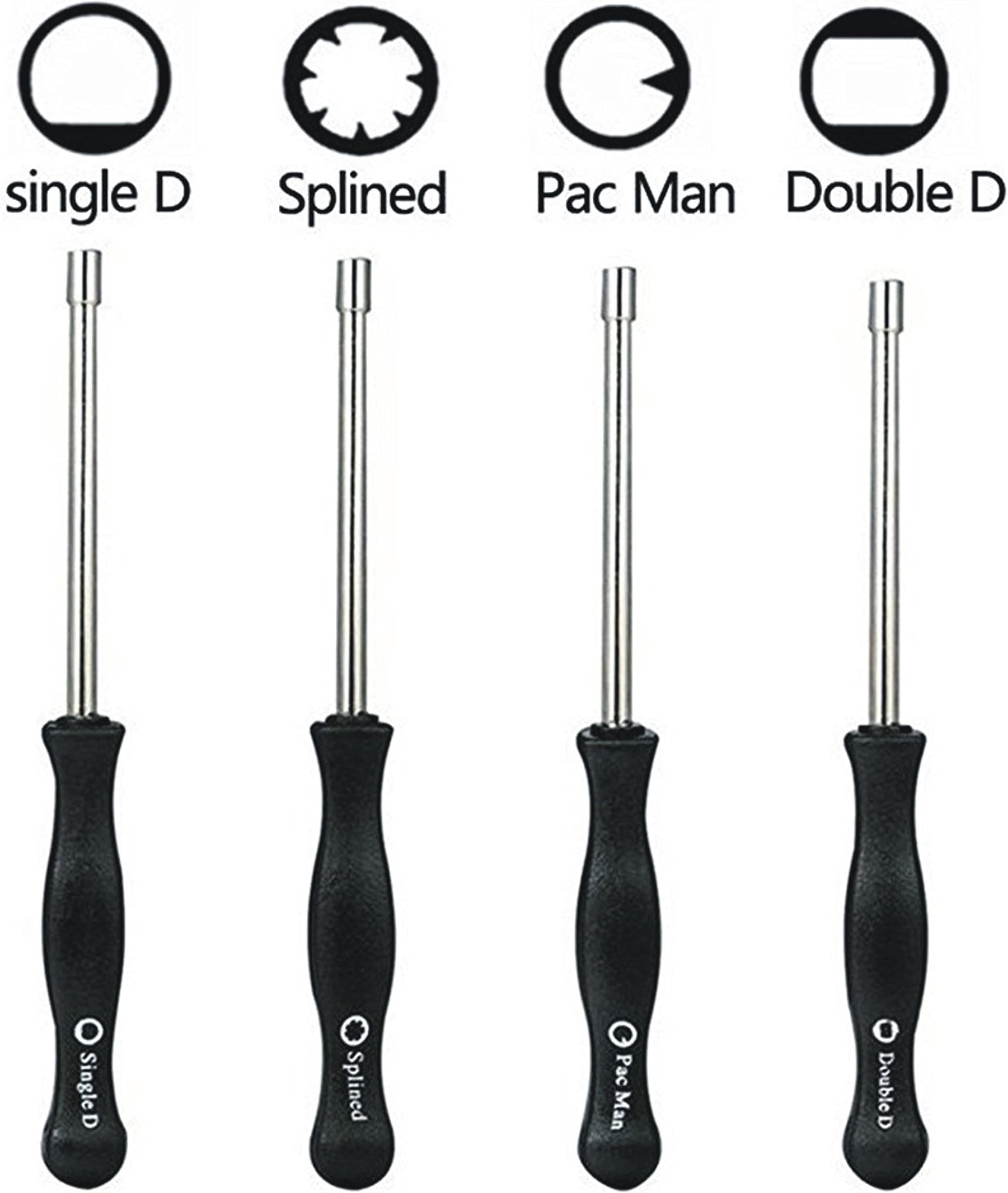 MG MULGORE® 2 Cycle Carburetor Adjustment Tool Kit Pack of 4 Splined/Pac Man/Single D/Double D Stytle # 530035560/308535002/ 308535001/308535003 (4)