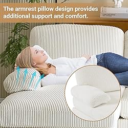 VINGLI 110' U Shaped Comfy Sectional Couch, Double