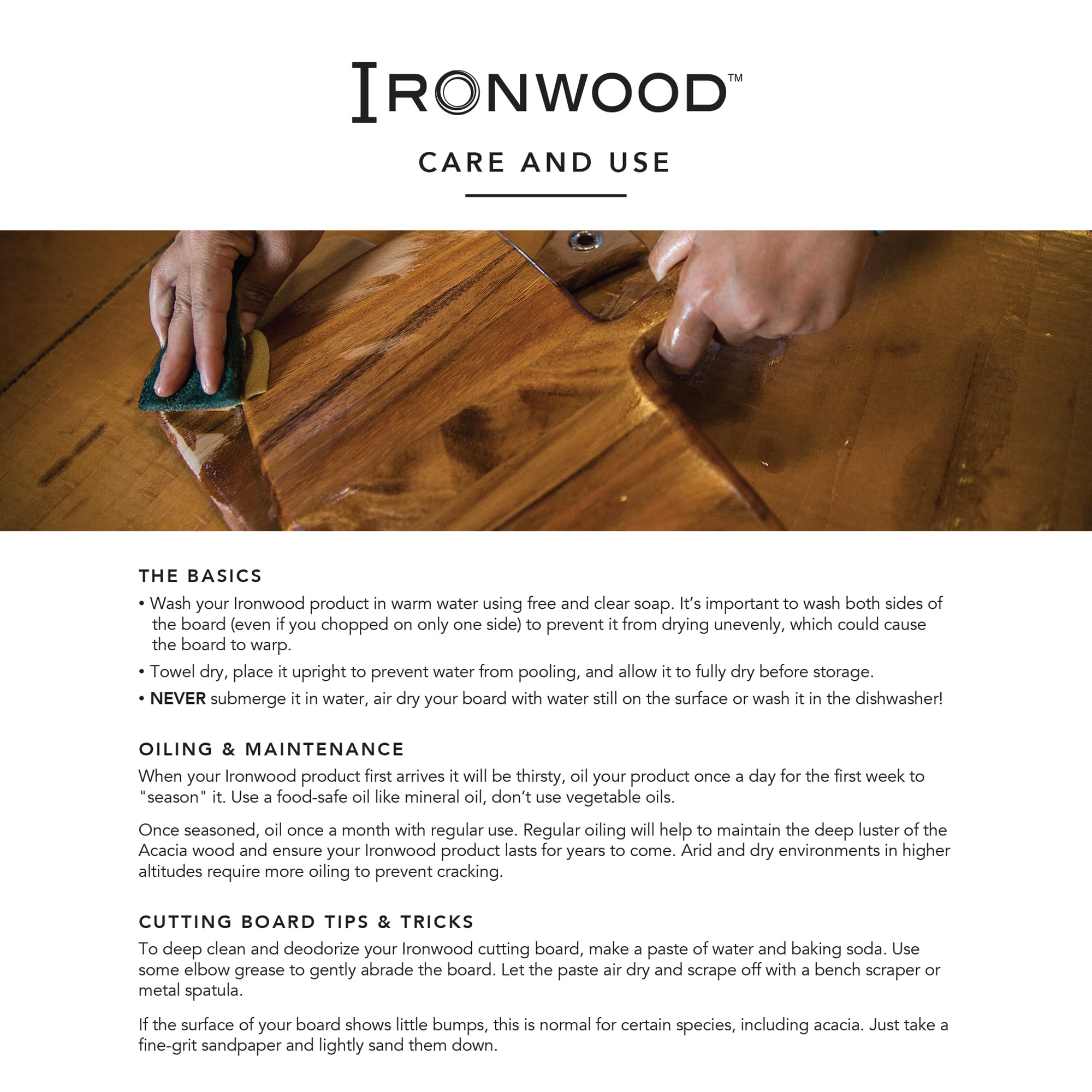 Ironwood Gourmet Large End Grain Prep Station Acacia Wood Cutting Board, 14 x 20-Inch, Brown