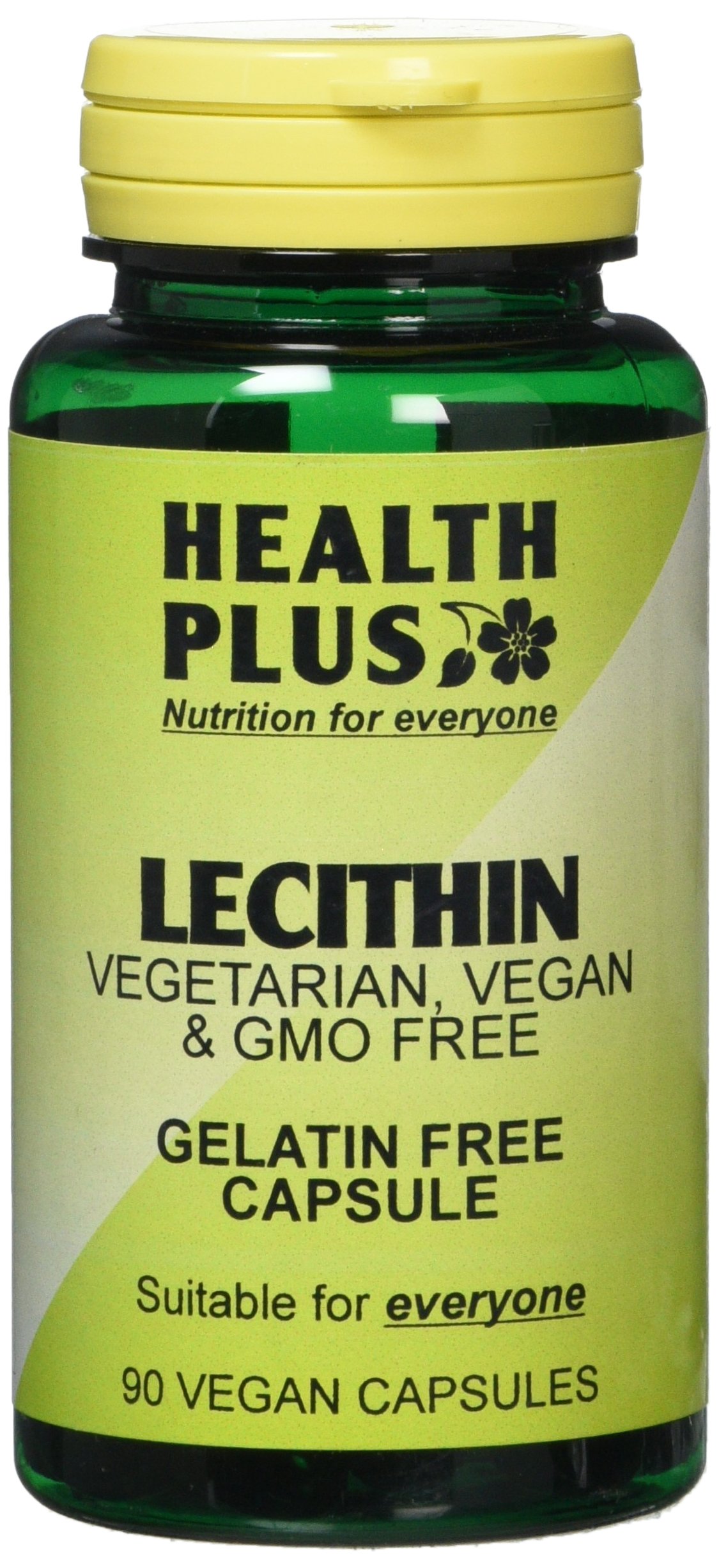 Health Plus Lecithin 550mg Memory Plant Supplement - 90 Gelatin Free Capsules