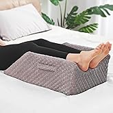 Double Leg Elevation Pillow Post Surgery Leg Pillow | Ankle Knee Surgery – Memory Foam Leg Rest Support Pillow for Injuries, 