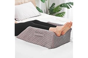 Double Leg Elevation Pillow Post Surgery Leg Pillow | Ankle Knee Surgery – Memory Foam Leg Rest Support Pillow for Injuries, 
