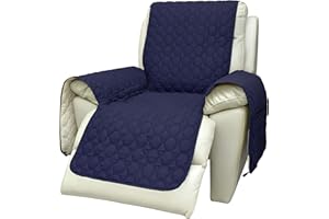RBSC Home 23 Inch Waterproof Anti-slip Recliner Slipcovers (2019 Protector Seat Width Up to 23 Inch for Pets, Baby, Dogs, Cats and Kids (23" R Darkblue)