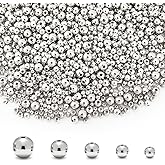 300Pcs 18K Gold Filled Spacer Beads for Jewelry Bracelets Making,Round Bracelet Beads,Small Ball Gold Filled Beads for Bracelet Necklace Jewelry Bulk Handmade Supply (3mm Silver)