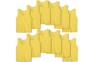 SPTEHW Scrimmage Vests Pinnies Team Practice Jerseys for Kids,Youth and Adult Sports Soccer,Football,Basketball(12 Pack)