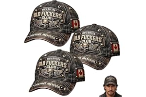 Old Fuckers Club Hat,Vintage Baseball Cap,Adjustable Funny Hat,for Men Women
