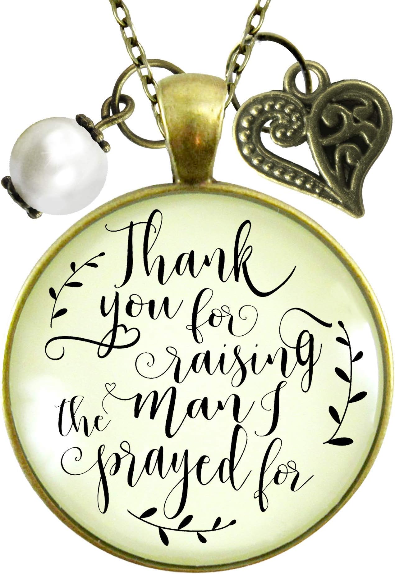 Gutsy Goodness To Her Mother in Law Necklace Thank You Raising Man I Prayed Wedding Gift 24"