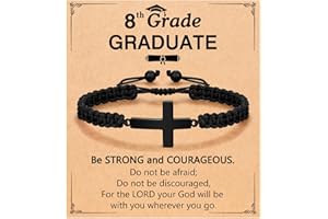 ORISPRE Cross Braided Bracelet for Men/Boys Birthday Graduation Christmas Confirmation Communion Gifts for Son Grandson Nephew