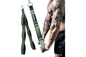 M MANUEKLEAR MANUEKLEAR Tricep Rope Cable Attachment Handles, Greater Range of Motion, Tricep Pull Down Rope for Push Downs, Crunches, Facepulls for Professional Gym