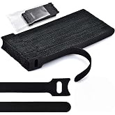 Nettbe Reusable Cable Ties, 60-Pack Adjustable Cord Management Straps | Hook and loop, for wire wrap, cable management, cord organizer, home, office, entertainment center, black