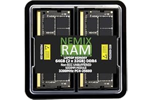 64GB 2X32GB DDR4 3200MHZ, 2933MHZ or 2666MHZ 260-PIN 1.2V Non-ECC Unbuffered SODIMM NEMIX RAM Laptop PC Memory KIT