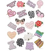 Inbagi 20 Pcs Enamel Pins Bulk Flowers Inspirational Lapel Brooch Pin Women Power Feminism Lapel Pin for Backpacks,clothing, Jackets, Hats, Kids, Girls