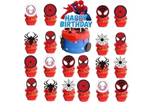 LOSEDE 25PCS Cake Toppers Cupcake Toppers Cake Decorations Birthday Party Supplies Decorations (Style 5)