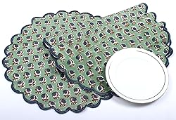 Ridhi Bo-ho Round Place Mat Double Layer Floral