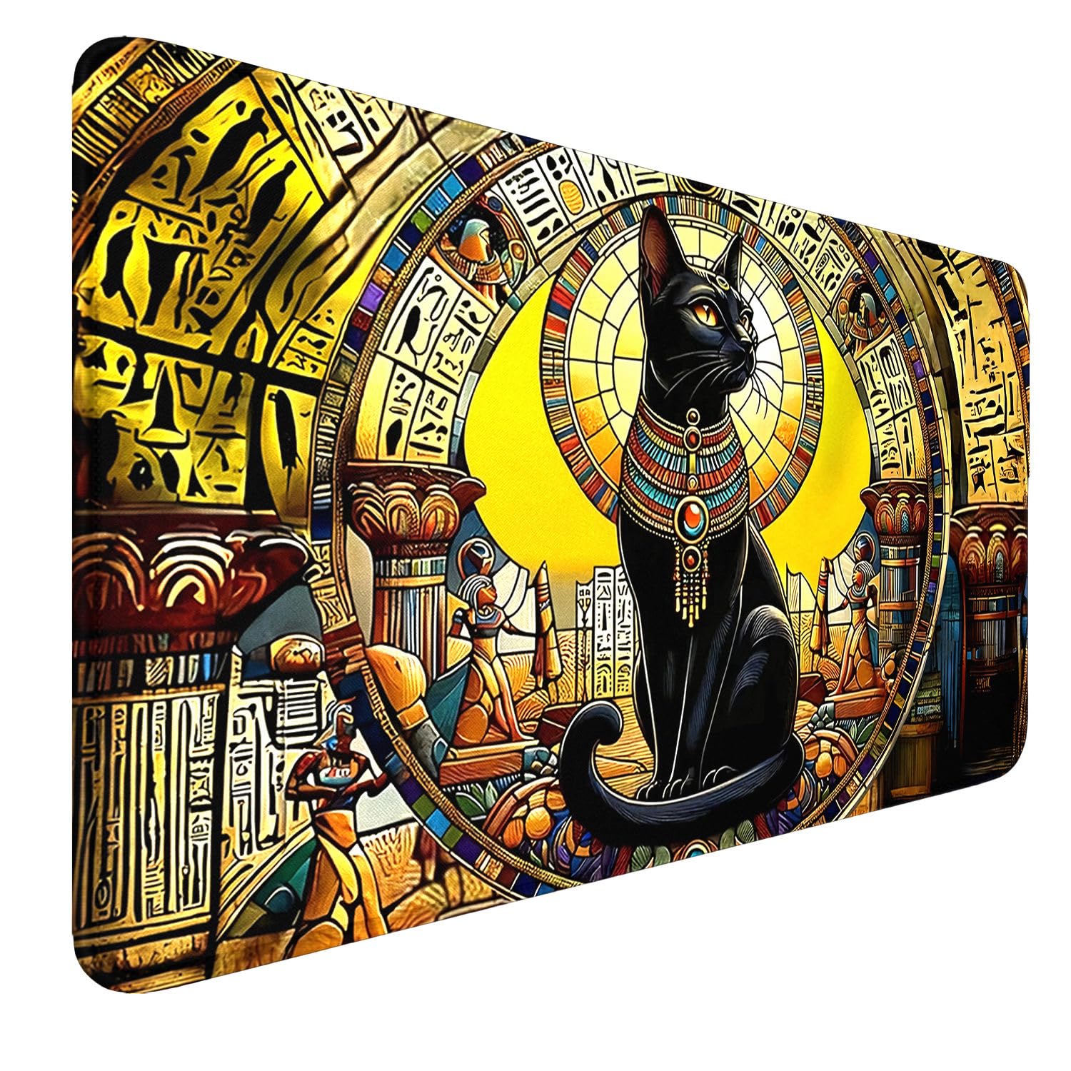 MTG Playmat, 24" x 14" MTG Playmats with Zones Stitched Edges Smooth Rubber Surface Mouse Pad, Battle Board Game TCG Playmat+ Storage Bag