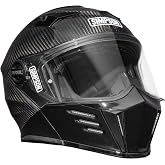 Simpson Mod Bandit Modular Motorcycle Helmet - DOT &amp; ECE Certified - Flip Front, Comms Ready, Internal Sun Shield and External Clear Face Shield Included - Shell in Gloss Black