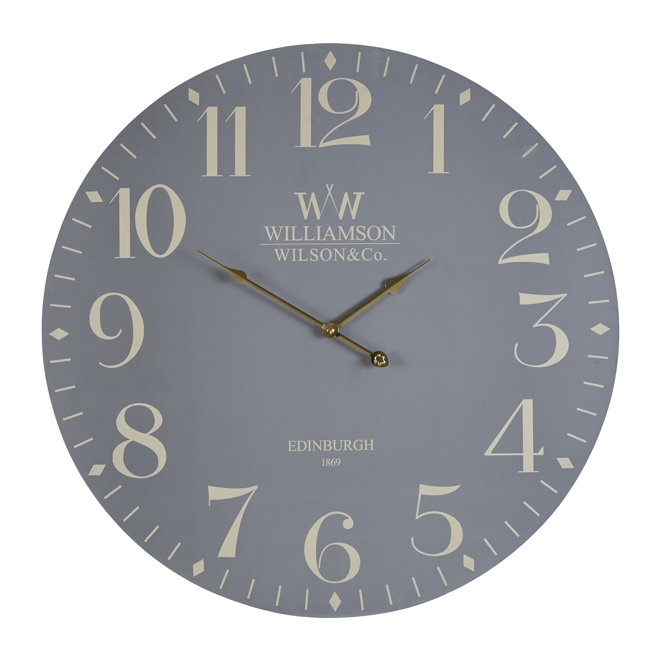 Premier Housewares Classical Wall Clock, Grey, 60 cm
