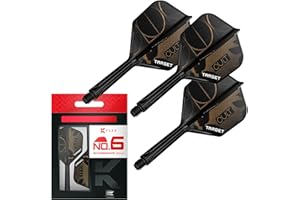 Target Darts K-Flex Cult Dart Flights & Shafts, No.2/No.6 | Pack of 3 Kflex Integrated Flight & Shaft System, All in One Moulded Stem – Available in Lengths Short, Intermediate & Medium