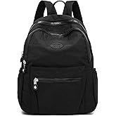 Pealwel Mini Backpack Purse for Women,Small Nylon backpacks for Ladies Backpacks Women Anti Theft Travel Bag (Black)