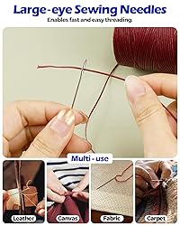 Leather Upholstery Sewing Waxed Thread: PLANTIONAL